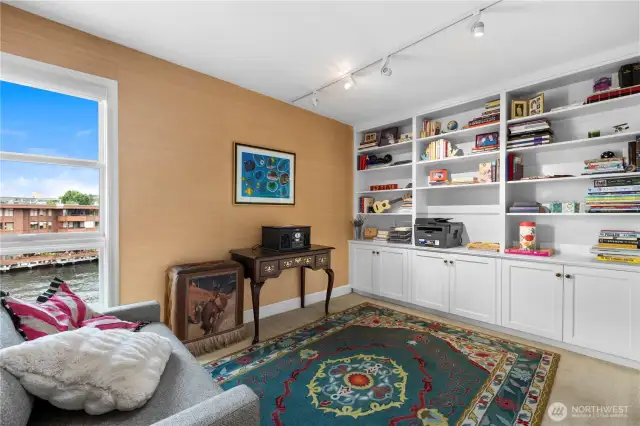 3rd bedroom currently being used as a library/den.