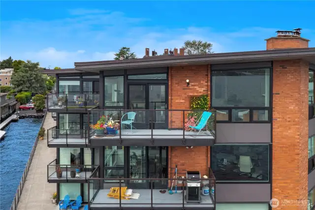 Balcony off the dining room.