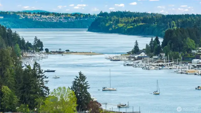 Lots of paddle boarders, sailers, kayakers and boaters recreate here in Gig Harbor bay.