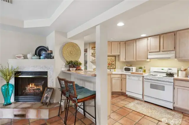 A countertop for the Unit 2 - Two bedroom