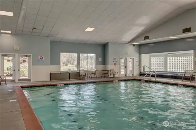Community indoor pool and spa.
