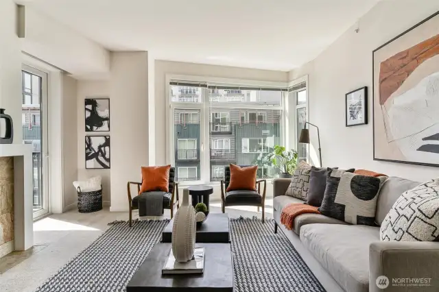 Large windows for natural light