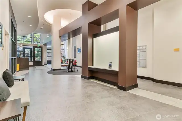 Lobby and mailbox area