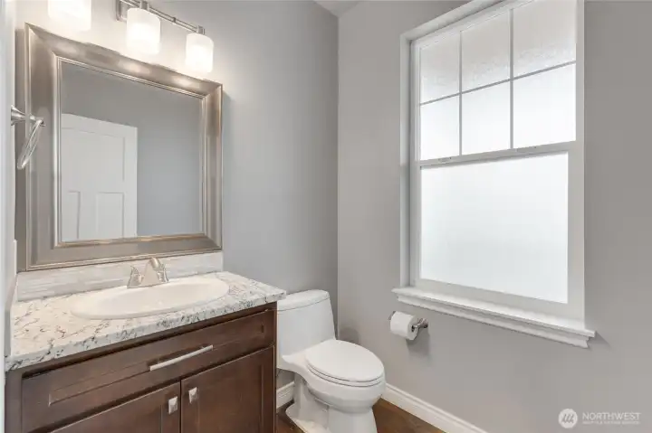 Half bath on main floor.