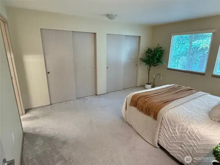 Step into master straight from living room - big double closets and master bath