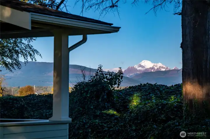 Views of Mt. Baker to the east as well as this is the season to watch the flocks of migrating birds.