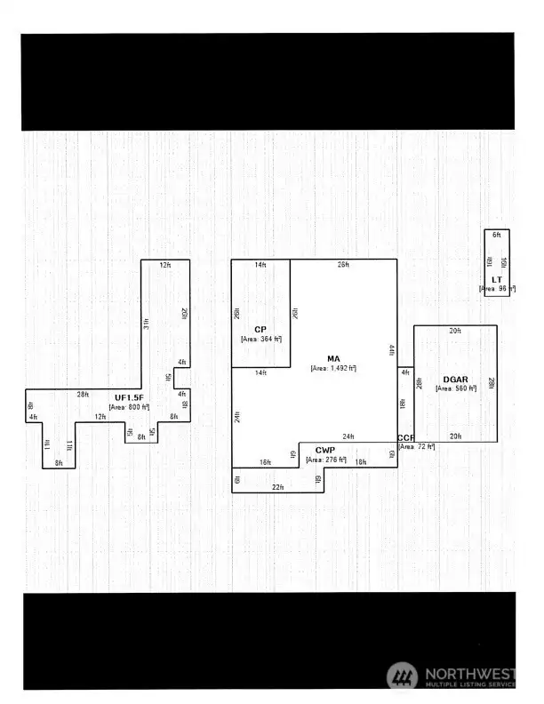 Old floor plans.  Buyer to verify all square footage.