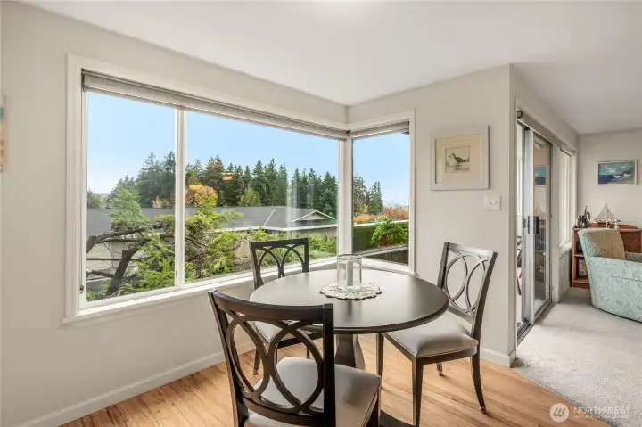 Kitchen eating nook with sweeping views