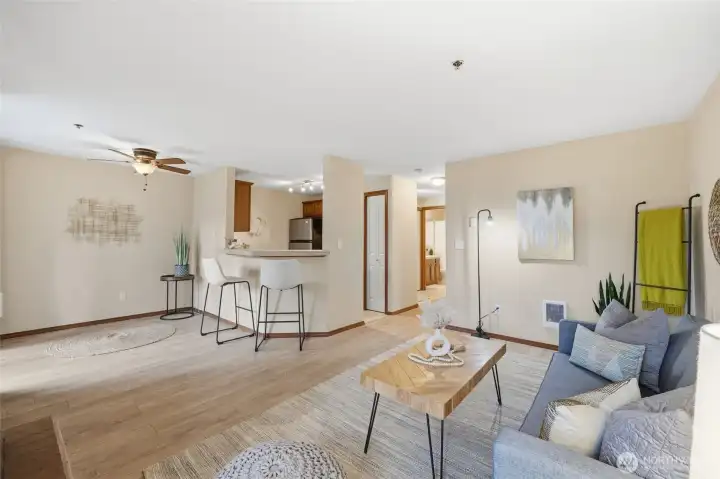 Open living area with comfortable flow