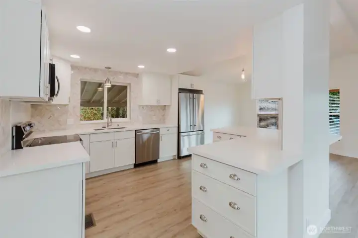 Fully updated, open concept kitchen.