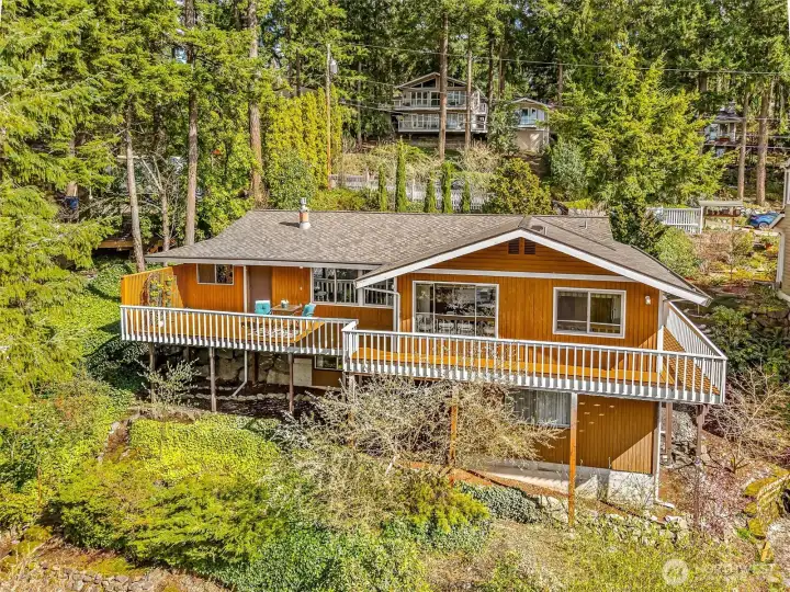 West view of the house