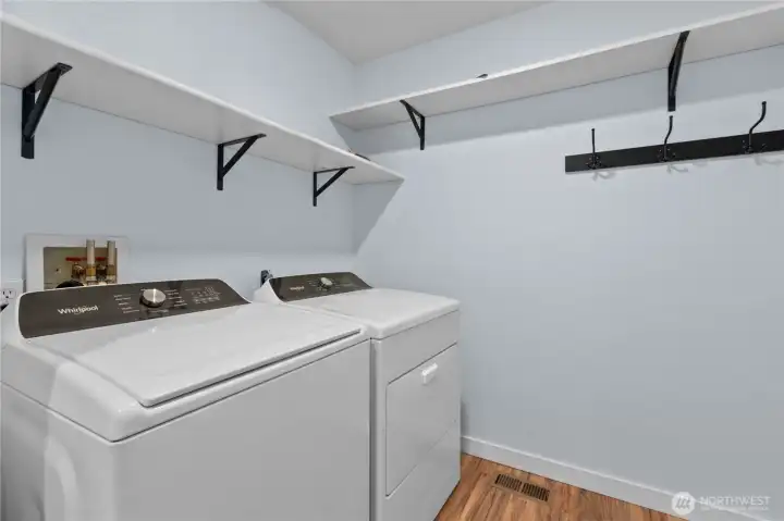 Designated laundry room.