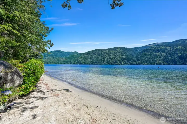 Lake Whatcom's beautiful beaches in Sudden Valley