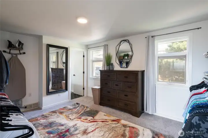 Spacious Primary Walk-in Closet