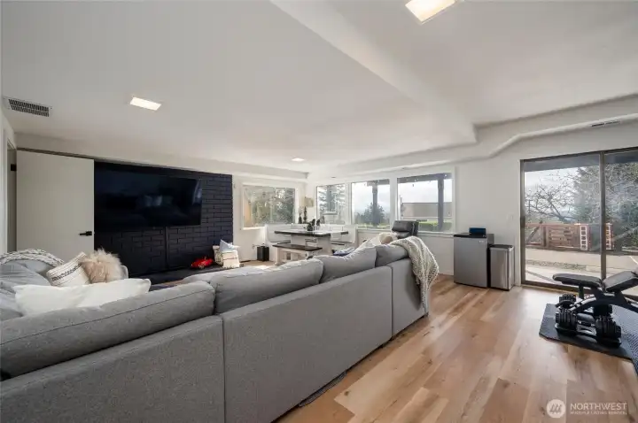Ample seating from this spacious and bright walk-out basement.