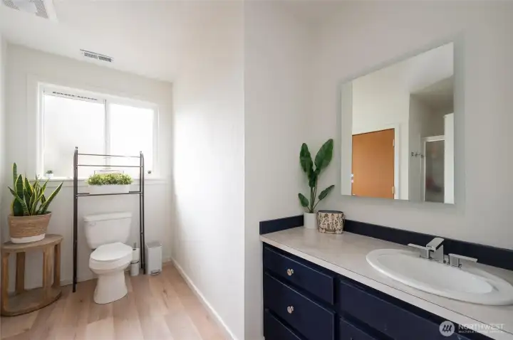 lower level 3/4 bathroom