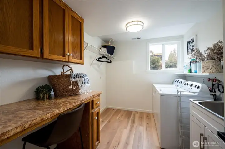 Spacious laundry room