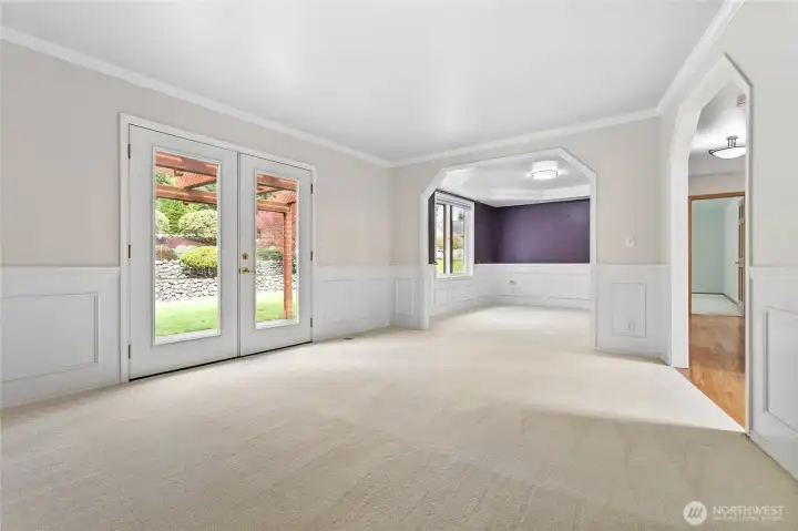 Looking toward formal dining area