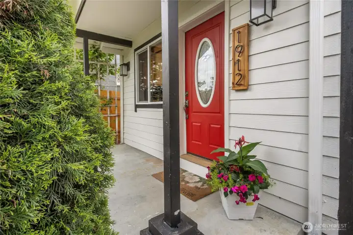Covered front porch makes a great seating area to enjoy the harvest and views!