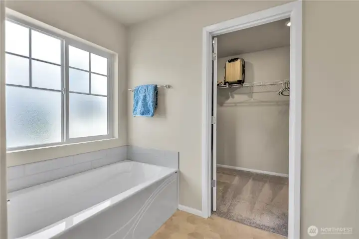 A lovely soaking tub for those days and nights you need a little extra.