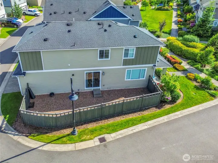 Enjoy your private fenced side yard.