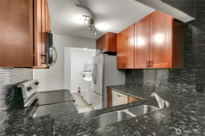 Open space to dining area for hosting