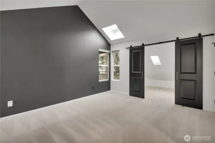 Large Main Bedroom on first floor with bonus area finished out