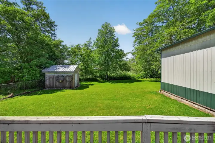 View from the Back Deck looking toward the pond.