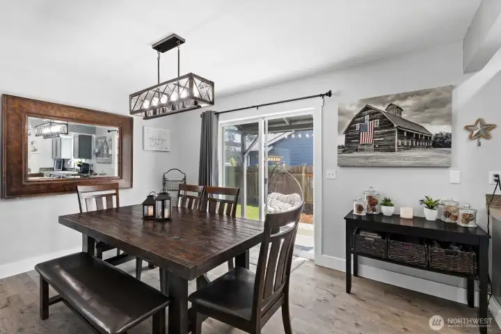Gather, celebrate and make memories with easy access to the backyard.