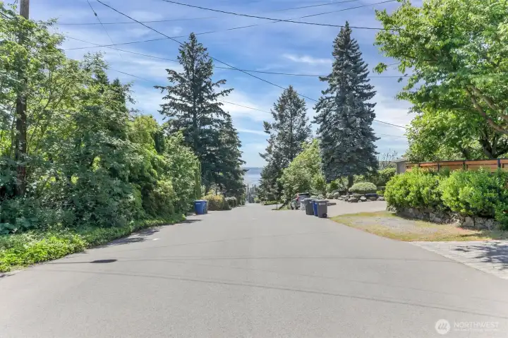 As you drive to your home you can enjoy a view of Puget Sound.