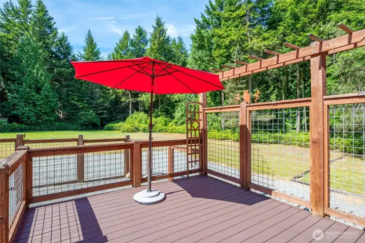 Enjoy the sun from the updated composite deck and watch the wildlife enjoy the acreage with you.
