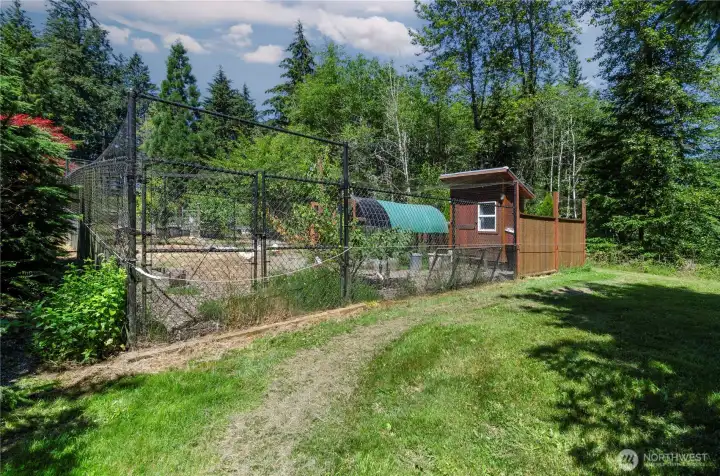 Sound proof insulated chicken coop and covered chicken run. Sound proof insulated chicken coop and covered chicken run.