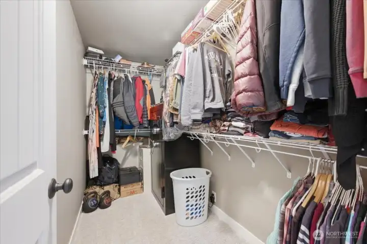 Primary suite offers a large walk-in closet