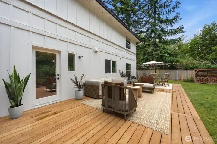 You're going to love the beautiful, BRAND-NEW DECK! This is virtually staged.