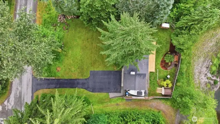 Aerial view of the home