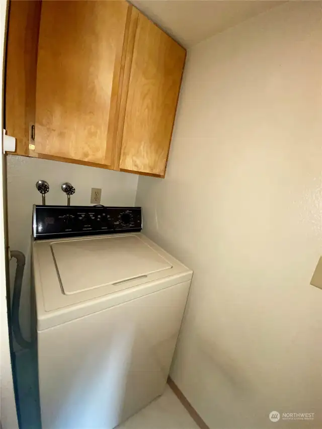 Washer stays for buyer's convenience!