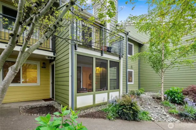 Rarefully to find enclosed covered patio.