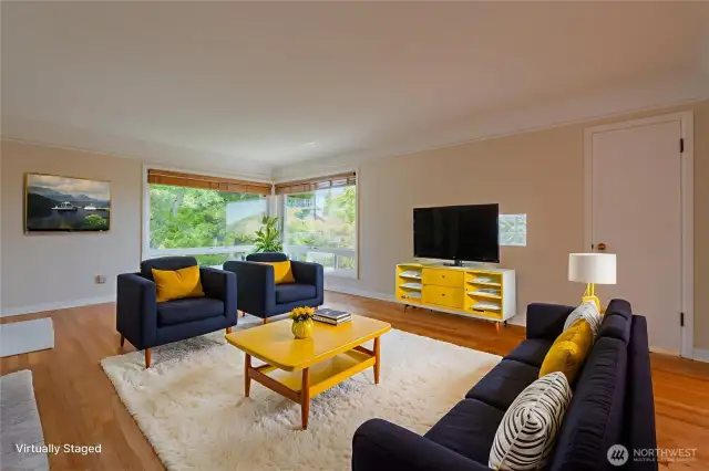 Virtually Staged Family Room Main Level