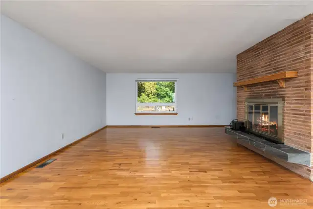 Looking back toward the front of the living room. This window looks out to the private front patio.