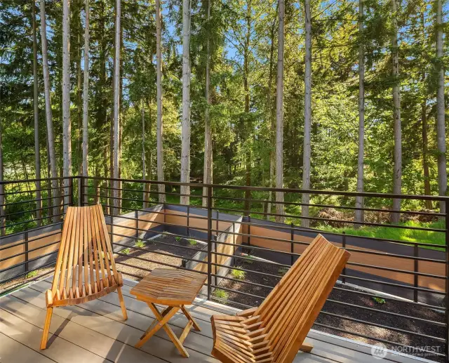 Secluded patio.