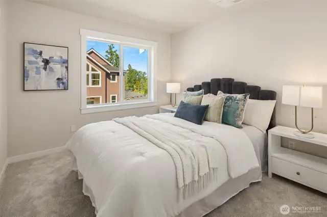 Spacious Bedroom 1 tucked away on the third floor for added privacy.