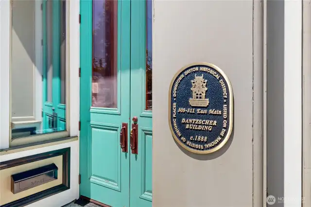 Historic charm – Dantzscher Building, c.1888 – listed on the National Register of Historic Places.