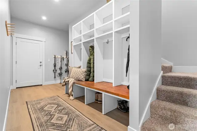 Mud room near garage