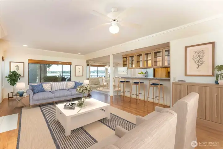 Family room - Virtually staged