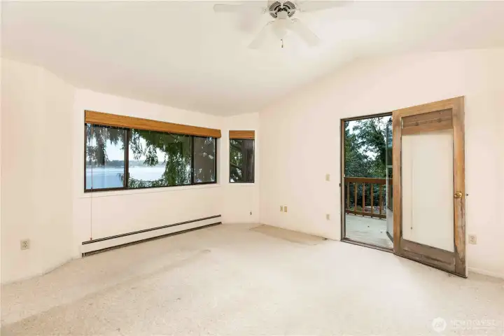 Primary suite with bath and private deck