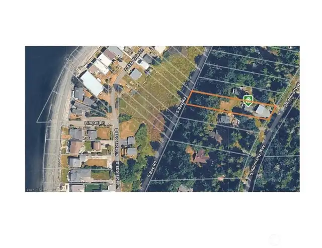 Enjoy the elevated view; the property extends from Admiralty Way down to Bay Rd.