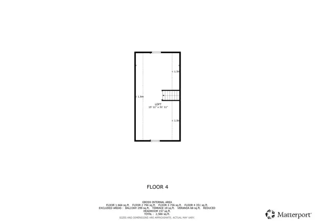 Unfinished walk-up attic