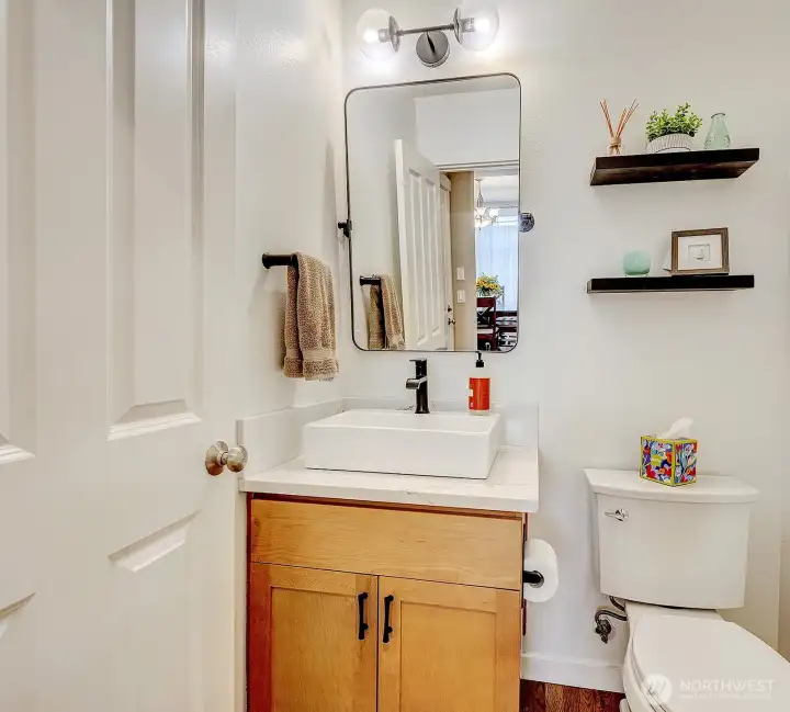 Updated powder room.