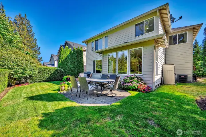 Expansive backyard.