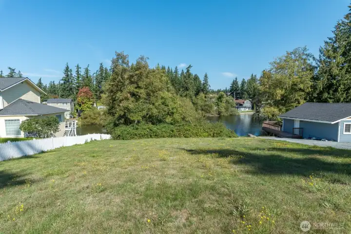 The property is on the South side of the lake, this direction is facing North.